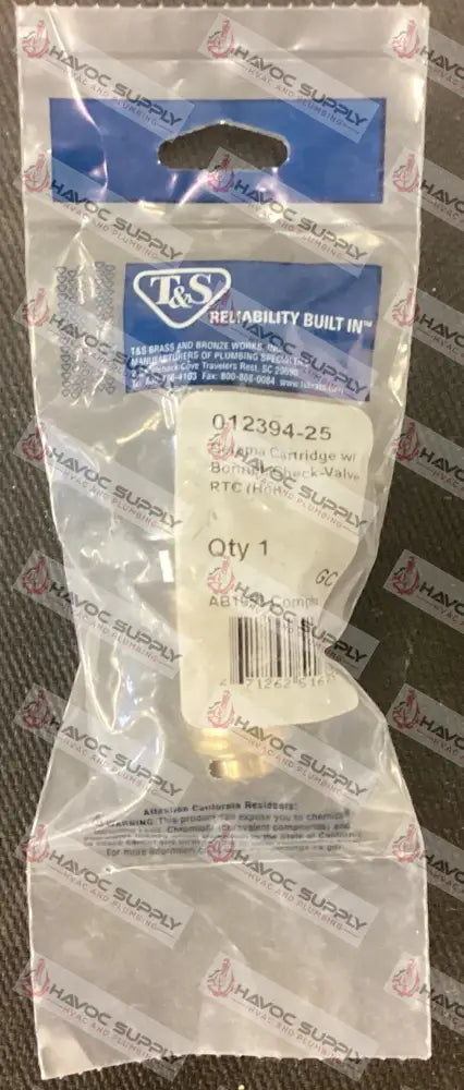 012394-25 T&S HOT CERAMIC CARTRIDGE WITH BONNET - HAVOC SUPPLY, LLC