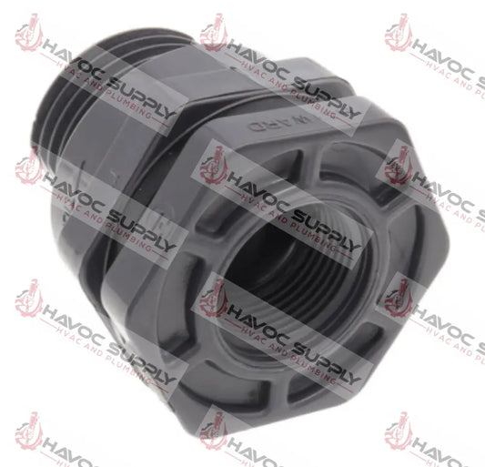 1" PVC BULKHEAD FITTING WITH EDPM GASKET MIPXFIP - HAVOC SUPPLY, LLC