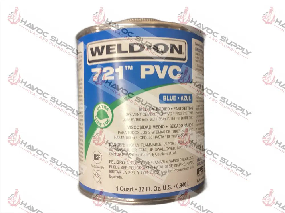 10161 - 721 WELD-ON PVC CEMENT QUART - HAVOC SUPPLY, LLC