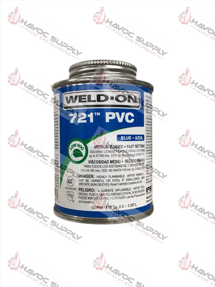10163 - 721 WELD-ON PVC CEMENT 1/2 PINT - HAVOC SUPPLY, LLC