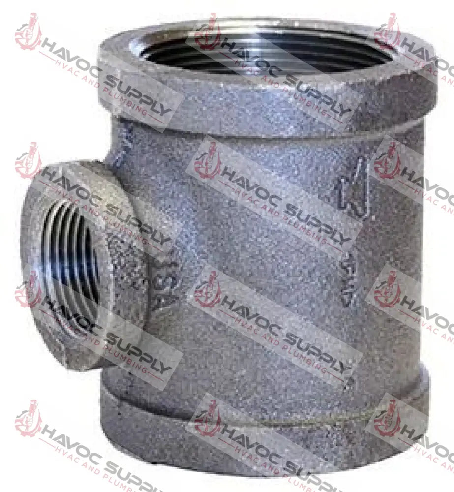 112X112X12T - 1-1/2" X 1-1/2" X 1/2" BLACK PIPE REDUCING TEE - HAVOC SUPPLY, LLC