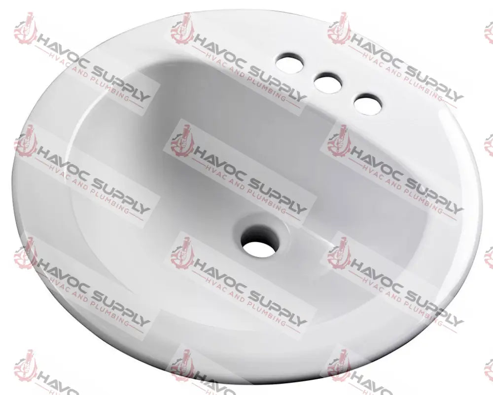 12-884-CH - GERBER WHITE ROUND CHINA LAVATORY SINK - HAVOC SUPPLY, LLC