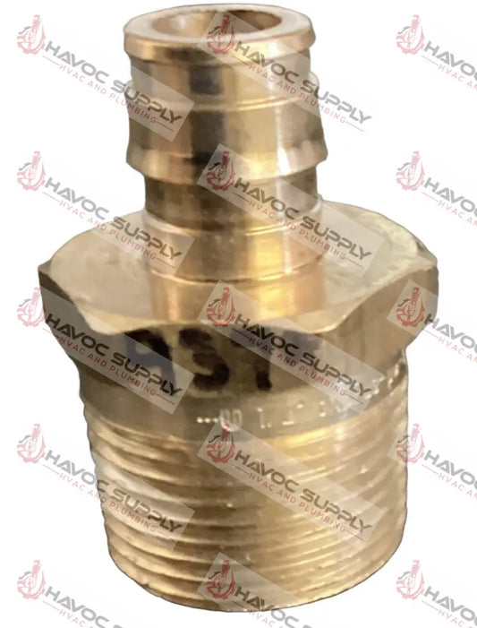 12X34WBMA - 1/2" WIRSBO X 3/4" MIP BRASS MALE ADAPTER - HAVOC SUPPLY, LLC
