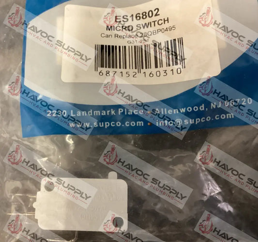 16802 - SPDT 15A MICROSWITCH - HAVOC SUPPLY, LLC