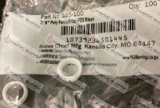 20-0138 - 3/8" PLASTIC FERRULE - HAVOC SUPPLY, LLC
