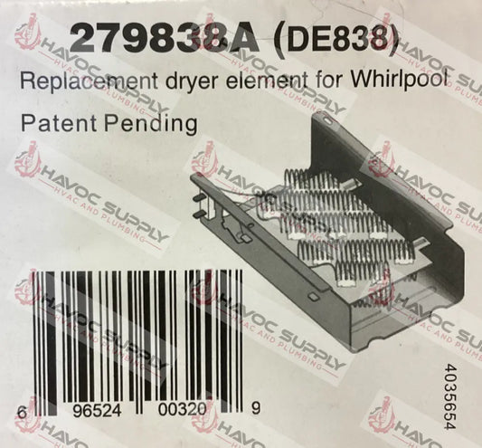 279838A - WHIRLPOOL DRYER ELEMENT - HAVOC SUPPLY, LLC