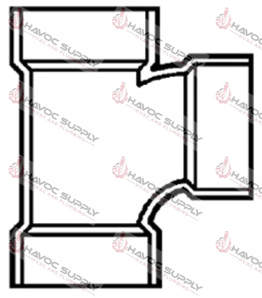 2X112X112DWVST - 2" X 1-1/2" X 1-1/2" DWV SANITARY REDUCING TEE SLIPXSLIPXSLIP - HAVOC SUPPLY, LLC