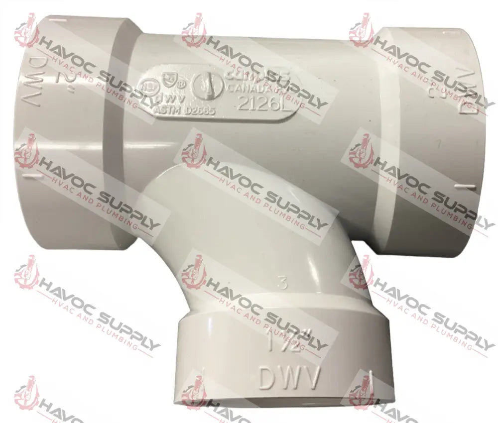 2X2X112DWVST - 2" X 2" X 1-1/2" DWV SANITARY REDUCING TEE SLIPXSLIPXSLIP - HAVOC SUPPLY, LLC