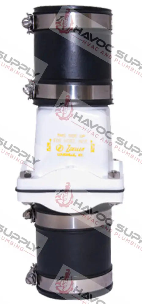 30-0021 - ZOELLER 2’’ PVC SUMP PUMP CHECK VALVE WITH RUBBER COUPLINGS ON EACH END