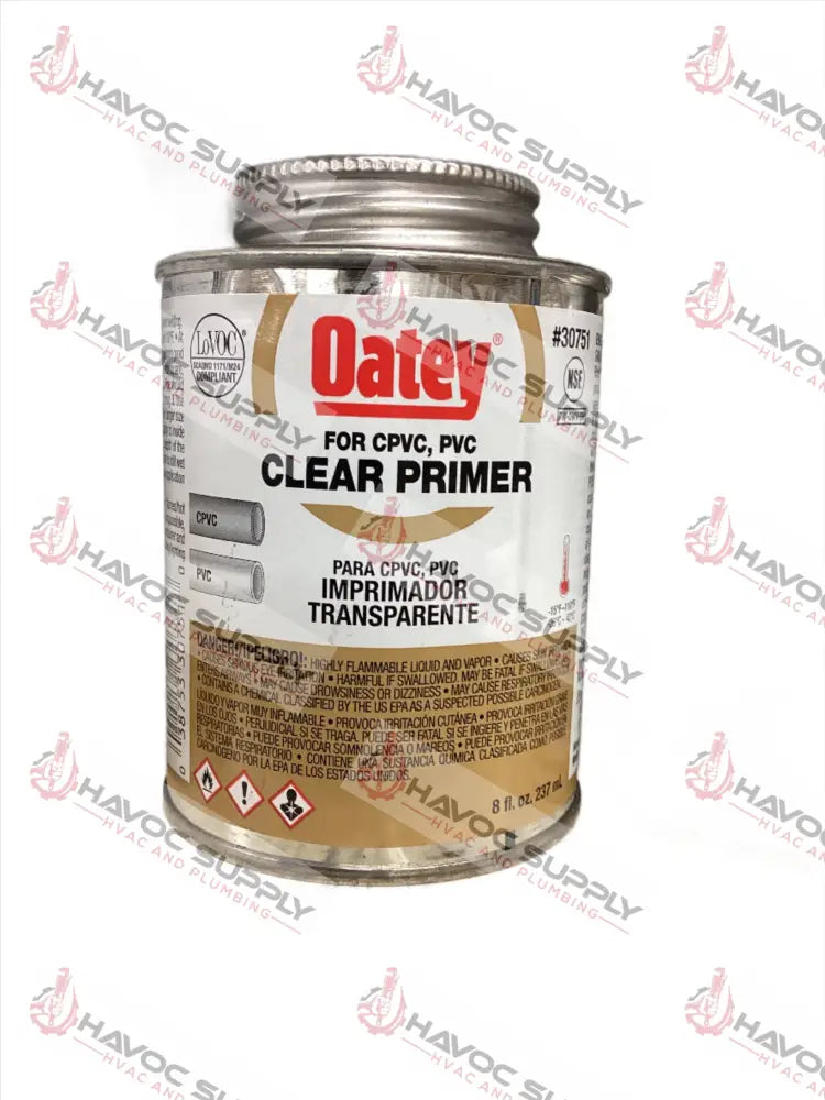 30751 - OATEY CLEAR PVC PRIMER 8OZ - HAVOC SUPPLY, LLC