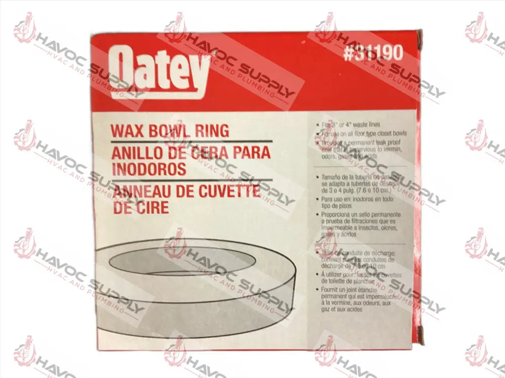 31190 - OATEY WAX TOILET RING - HAVOC SUPPLY, LLC