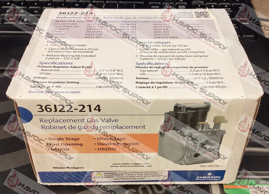 36J22-214 - GAS VALVE - HAVOC SUPPLY, LLC