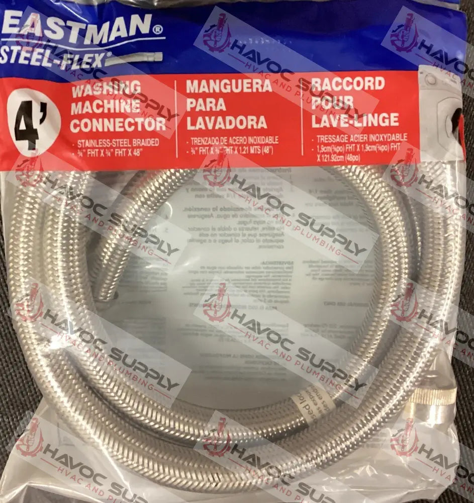 4 FT STAINLESS BRAIDED WASHER HOSE - HAVOC SUPPLY, LLC