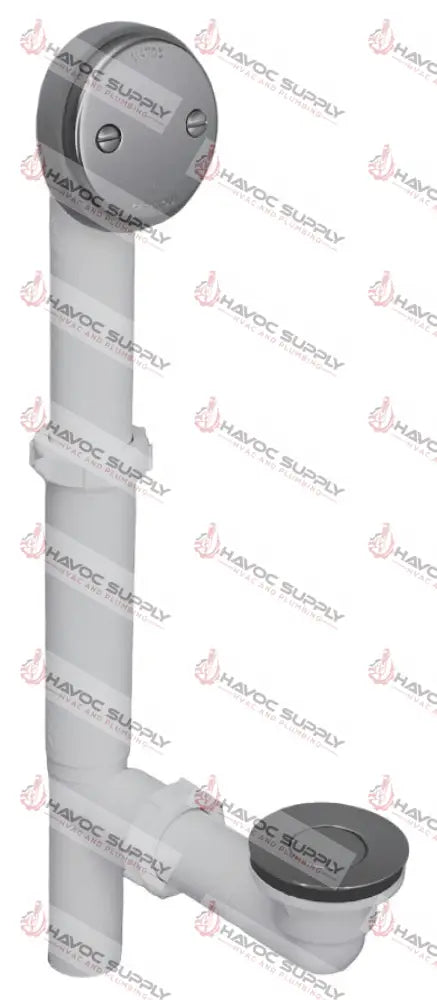 500-FA-PVC-CP - WASTE OVERFLOW TOE TAP FOOT OPERATED CHROME - HAVOC SUPPLY, LLC