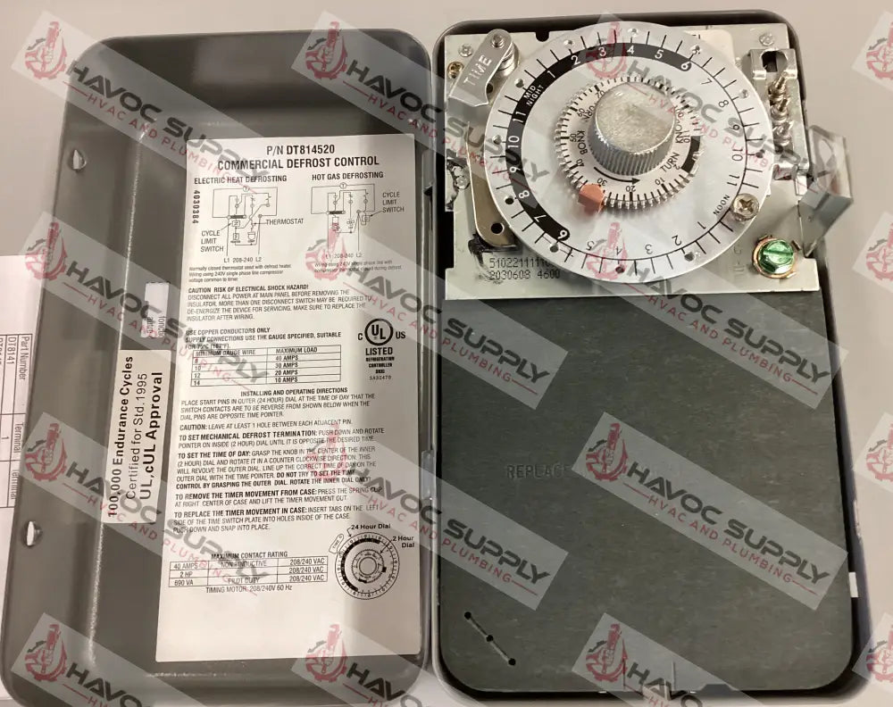 8145-20 - 240V DEFROST TIMECLOCK - HAVOC SUPPLY, LLC