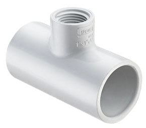 112X112X12PVCT SXSXFIP - 1-1/2" X 1-1/2" X 1/2" PVC SCH40 TEE SLIPXSLIPXFIP