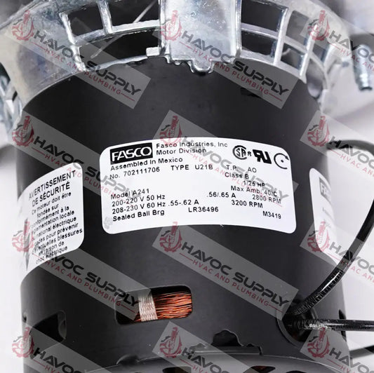 A241 - 1/25 HP RHEEM INDUCER ASSEMBLY - HAVOC SUPPLY, LLC