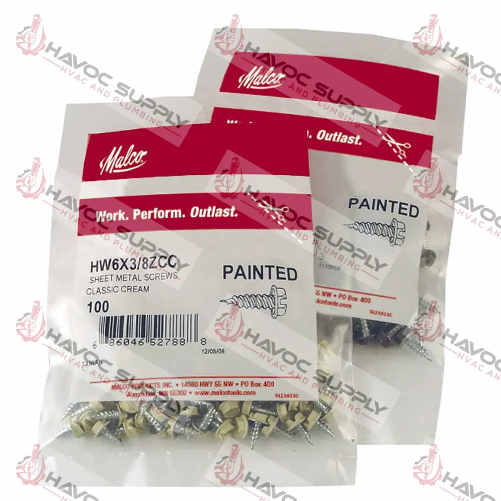 HW10X1/2Z1 - ZIP SCREWS #10 X 1/2" 100CT - HAVOC SUPPLY, LLC