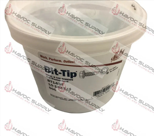 BT143T - BIT TIP SCREWS #10 X 3/4" 500CT - HAVOC SUPPLY, LLC
