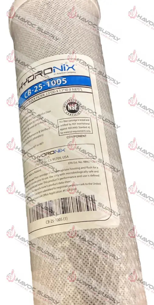 CB-25-1005 - 2.5 CARBON WATER FILTER - HAVOC SUPPLY, LLC