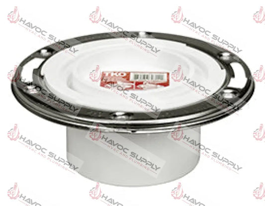 CLOSET FLANGE 4X3 W/KO SS RING - HAVOC SUPPLY, LLC