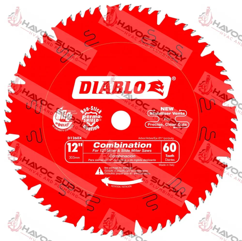 D1260X - DIABLO D1260X 12" MITER SAW BLADE - SO - HAVOC SUPPLY, LLC