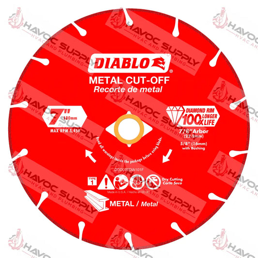 DDD070DIA101F - DIABLO 7" DIAMOND CUT OFF DISC - HAVOC SUPPLY, LLC