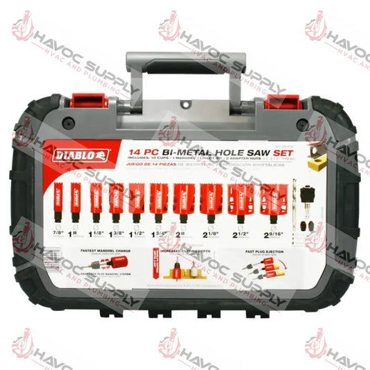 DHS14SGP - DIABLO 14PC BI-METAL GENERAL PURPOSE HOLE SAW KIT - HAVOC SUPPLY, LLC