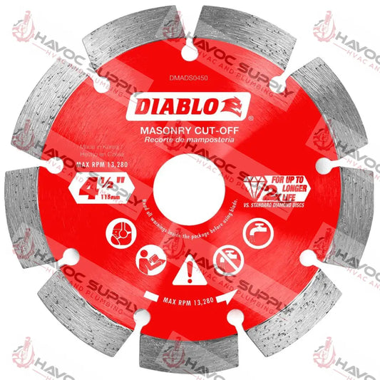DMADS0450 - DIABLO 4.5 DIAMOND SEGMENTED RIM BLADE - HAVOC SUPPLY, LLC