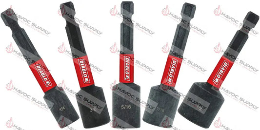 DNTSLS5 - DIABLO 5PC MAGNETIC NUT SETTER SET - HAVOC SUPPLY, LLC