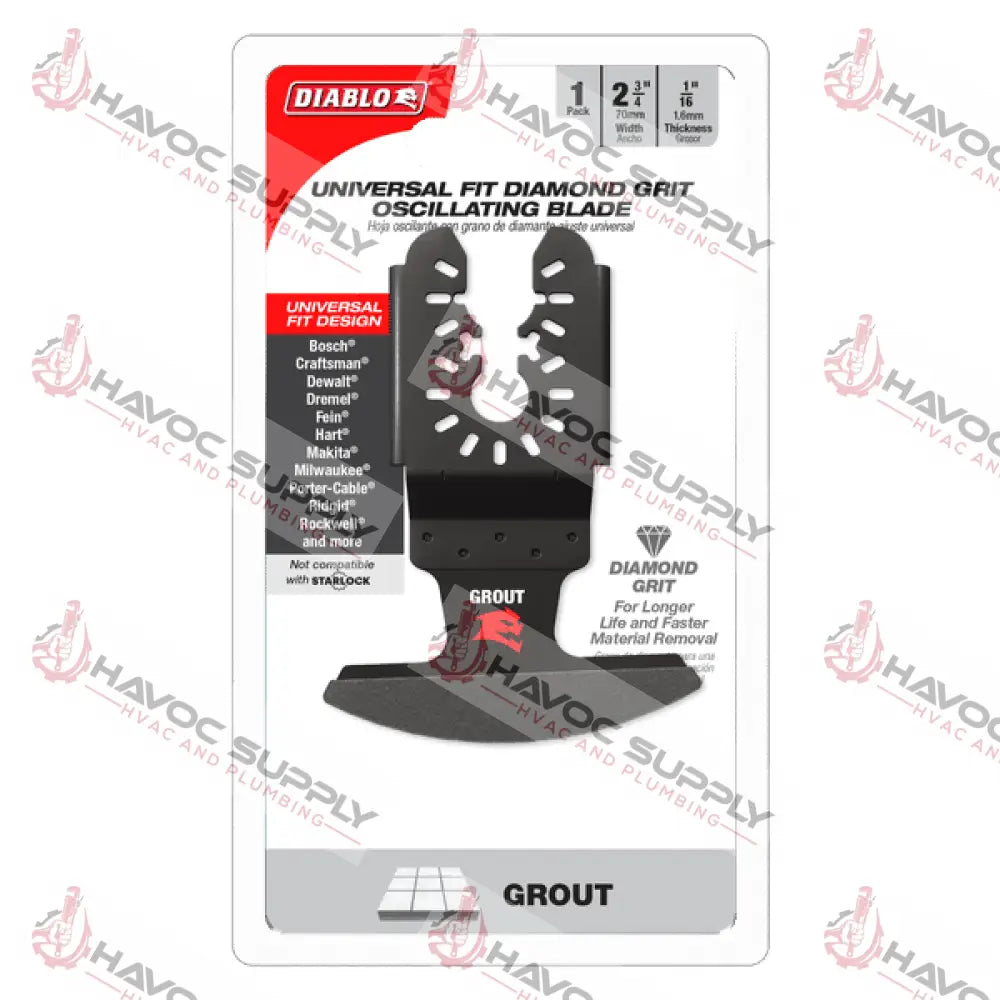 DOU16DGX - DIABLO DIAMOND GRIT 2-3/4 UNIVERSAL OSCILLATING MULTI TOOL BLADE - HAVOC SUPPLY, LLC