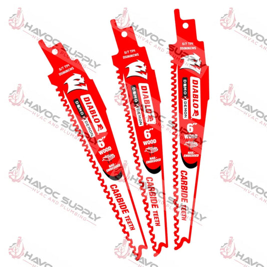 DS0606CWS3 - DIABLO CARBIDE NAIL EMBEDDED WOOD 6" 6TPI 3PK - HAVOC SUPPLY, LLC