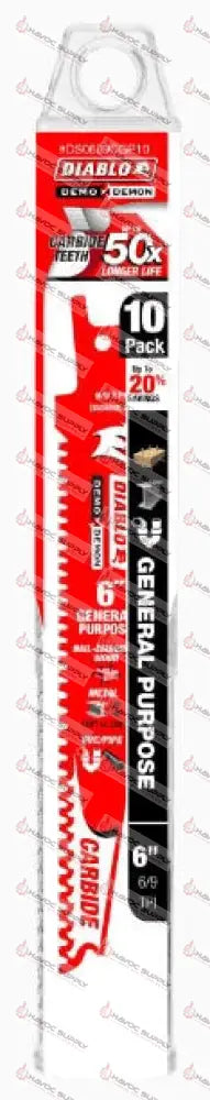 DS0609CGP10 - DIABLO 6" CARBIDE GENERAL PURPOSE 10PK - HAVOC SUPPLY, LLC