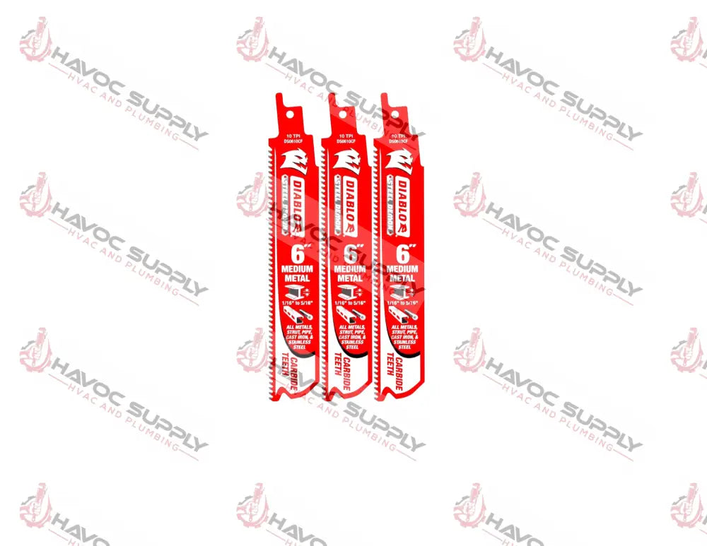 DS0610CF3 - 6" CARBIDE MEDIUM METAL 10TPI 3PK - HAVOC SUPPLY, LLC