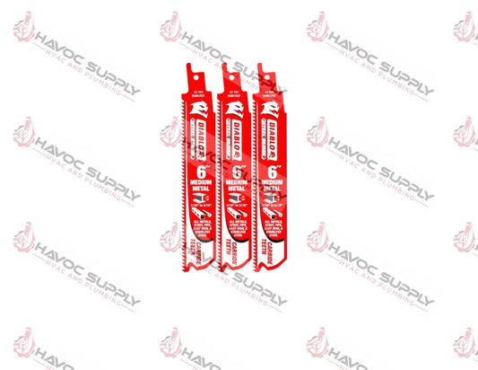 DS0610CF3 - 6" CARBIDE MEDIUM METAL 10TPI 3PK - HAVOC SUPPLY, LLC
