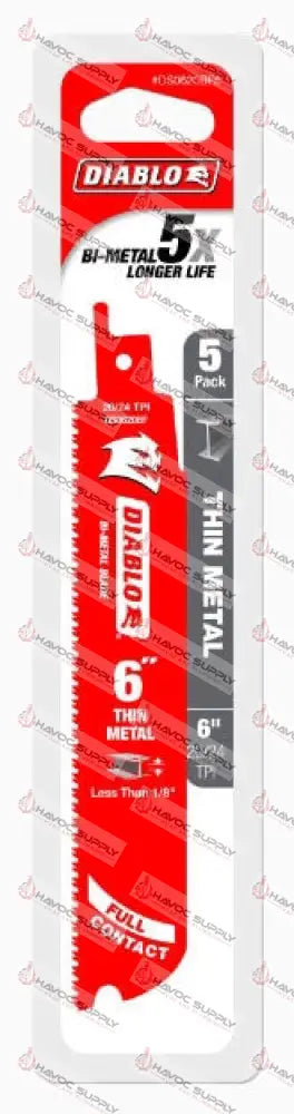 DS0620BF5 - DIABLO STEEL BI-METAL 6" 20/24TPI - HAVOC SUPPLY, LLC