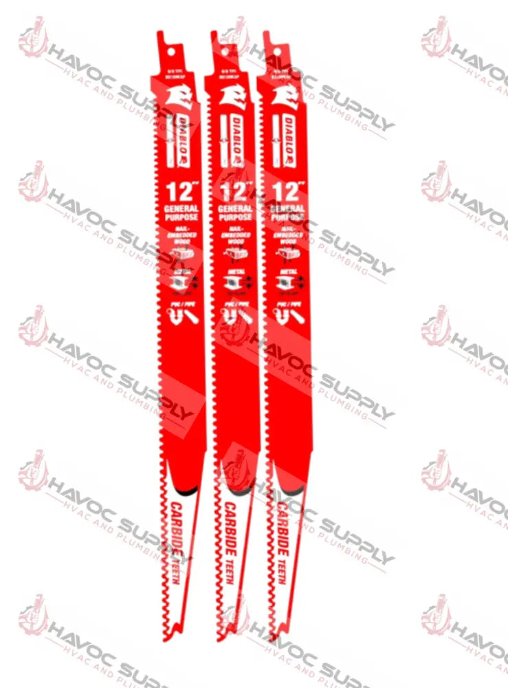 DS1209CGP3 - DIABLO CARBIDE 12" RECIP GP 9TPI 3PK - HAVOC SUPPLY, LLC