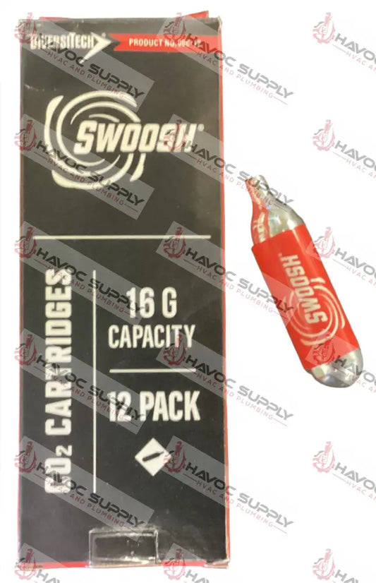 GGC-12 - SWOOSH CO2 CARTRIDGE 12PK - HAVOC SUPPLY, LLC