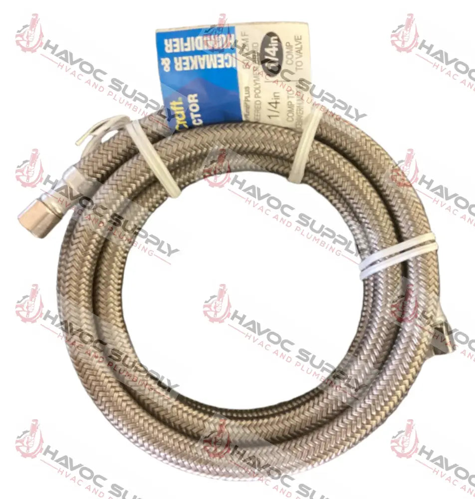 ICE MAKER CONNECTOR 1/4" FEMALE COMPRESSION X 1/4" FEMALE COMPRESSION X 72" LENGTH - HAVOC SUPPLY, LLC