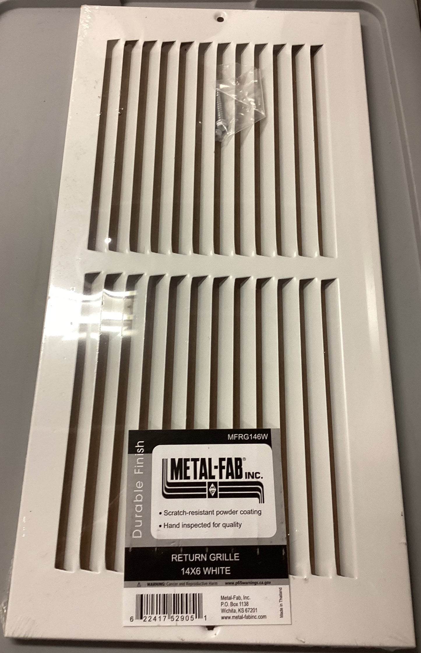 MFRG146W - 14"X6" RETURN GRILLE - WHITE - HAVOC SUPPLY, LLC