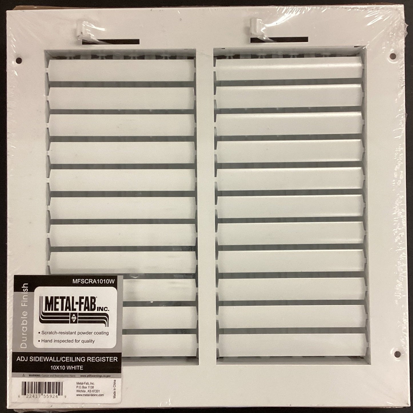 MFSCRA1010W - 10"X10" MULTI-LOUVER WALL/CEILING SUPPLY REGISTER - WHITE - HAVOC SUPPLY, LLC
