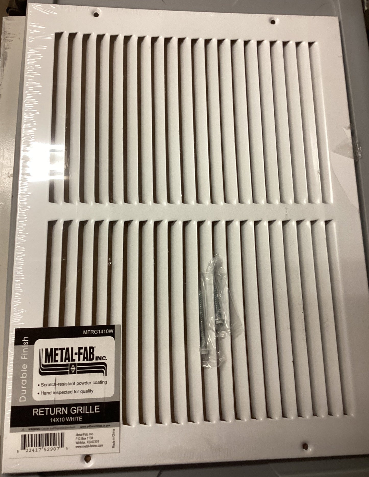 MFRG1410W - 14"X10" RETURN GRILLE - WHITE - HAVOC SUPPLY, LLC