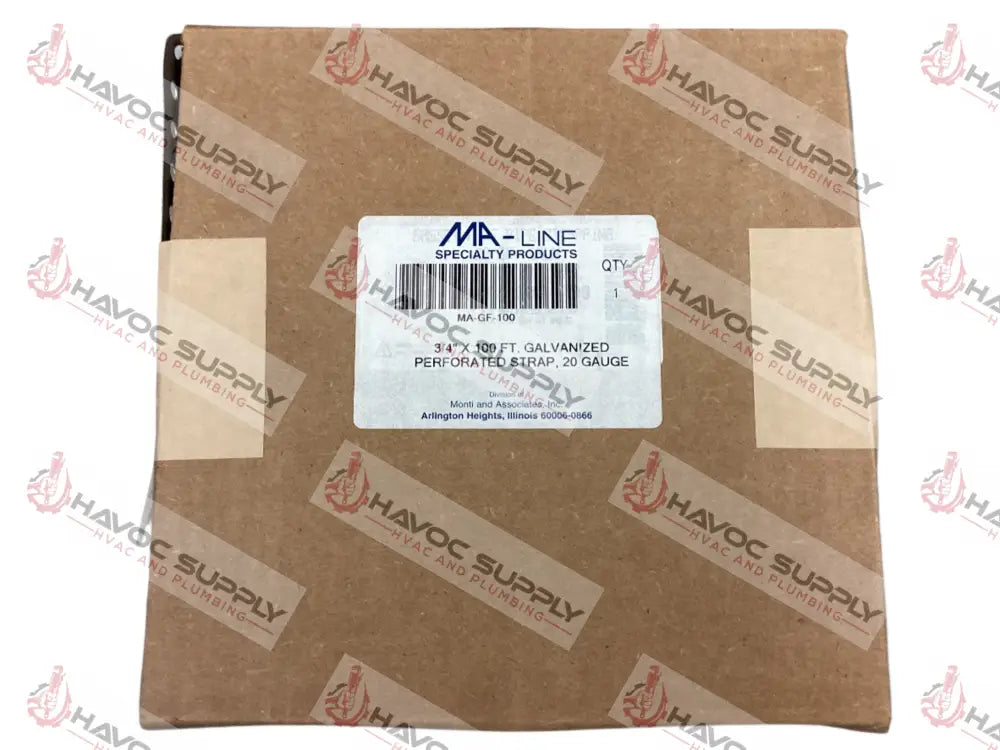 MA-GF-100 - PERFORATED PLUMBERS STRAP 3/4" X 100FT - HAVOC SUPPLY, LLC