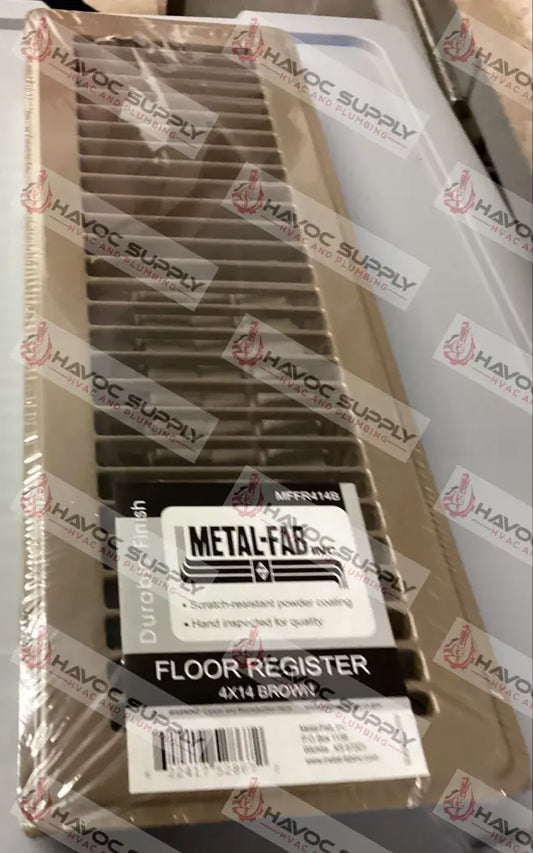 MFFR414B - 4"X14" FLOOR SUPPLY REGISTER - BROWN - HAVOC SUPPLY, LLC