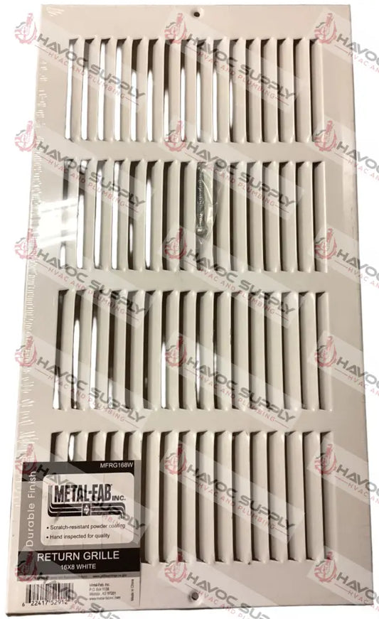 MFRG168W - 16"X8" RETURN GRILLE - WHITE - HAVOC SUPPLY, LLC
