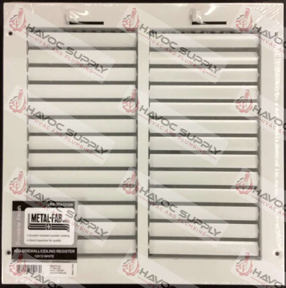 MFSCRA1212W - 12"X12" MULTI-LOUVER WALL/CEILING SUPPLY REGISTER - WHITE - HAVOC SUPPLY, LLC