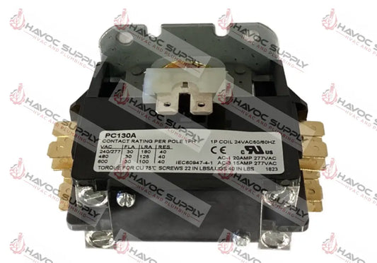 PC130A - 1 POLE 30A 24V COIL CONTACTOR - HAVOC SUPPLY, LLC
