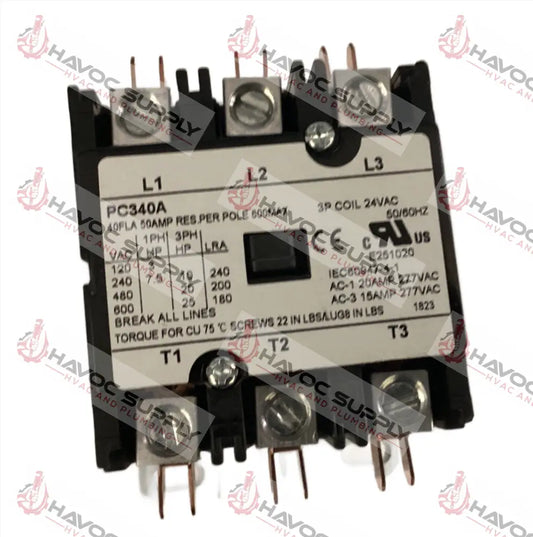 PC340A - 3 POLE 40A 24V COIL CONTACTOR - HAVOC SUPPLY, LLC