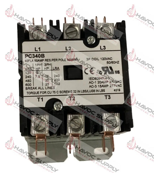PC340B - 3 POLE 40A 115V COIL CONTACTOR - HAVOC SUPPLY, LLC