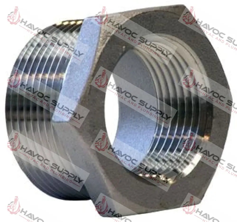 S112X12BUSH - 1-1/2" X 1/2" 304L STAINLESS STEEL HEX BUSHING - HAVOC SUPPLY, LLC